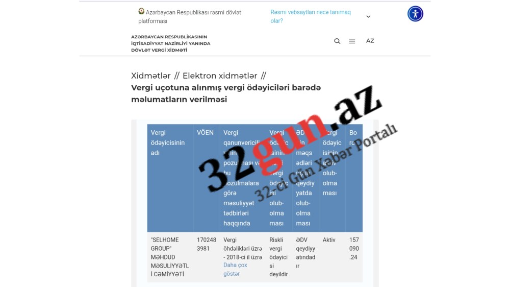 “Selhome Group”un 157 min manatlıq vergi borcu üzə çıxıb/ FOTO