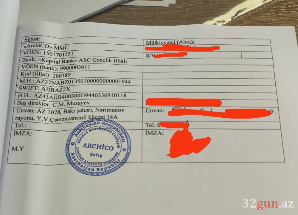 “ArchiCO Engineering Company” müştərini aldatmaqda ittiham olunur – Evim Residence ilə bağlı qalmaqal/FOTO