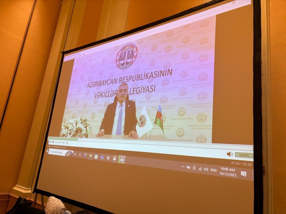 Vəkillər Kollegiyasının sədri LAWASIA-nın 38-ci beynəlxalq konfransında videoformatda çıxış edib
