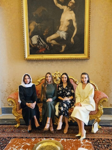 Mehriban Əliyeva Roma Papası ilə görüşdü -FOTOLAR