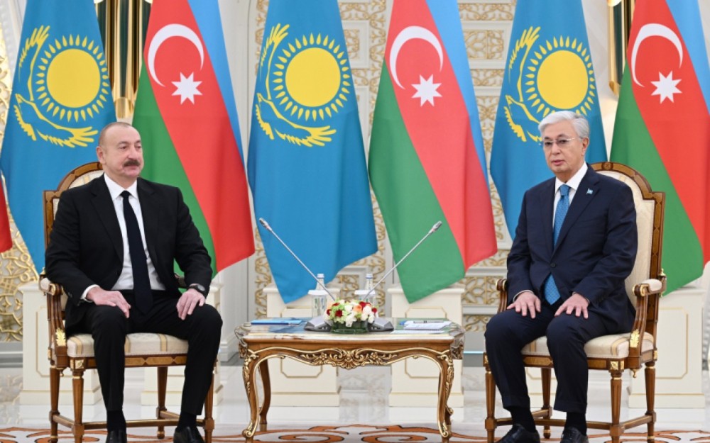 İlham Əliyevin Tokayevlə təkbətək görüşü oldu -FOTOLAR