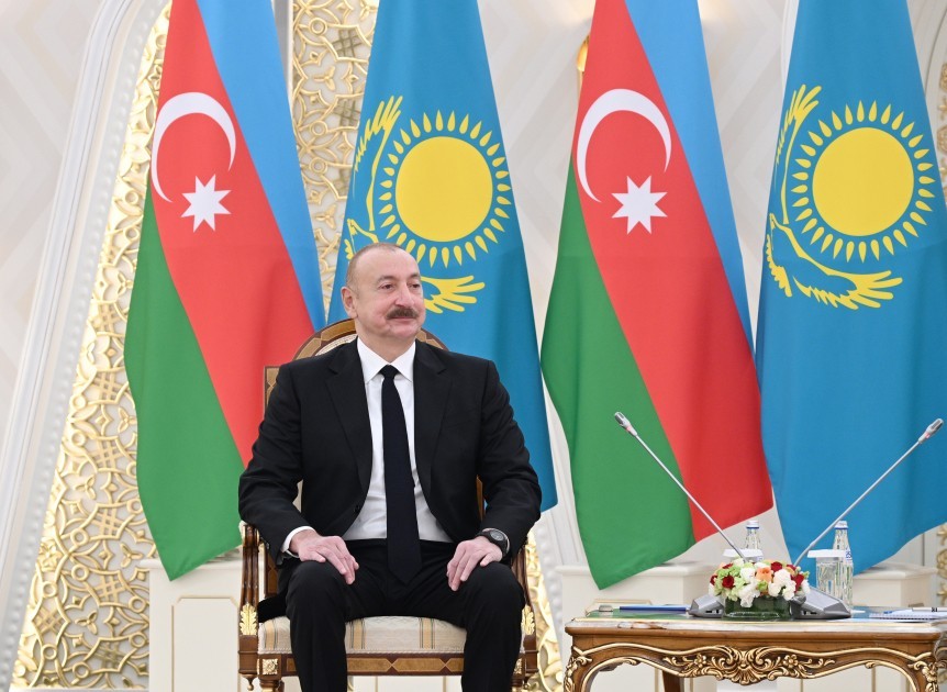İlham Əliyevin Tokayevlə təkbətək görüşü oldu -FOTOLAR