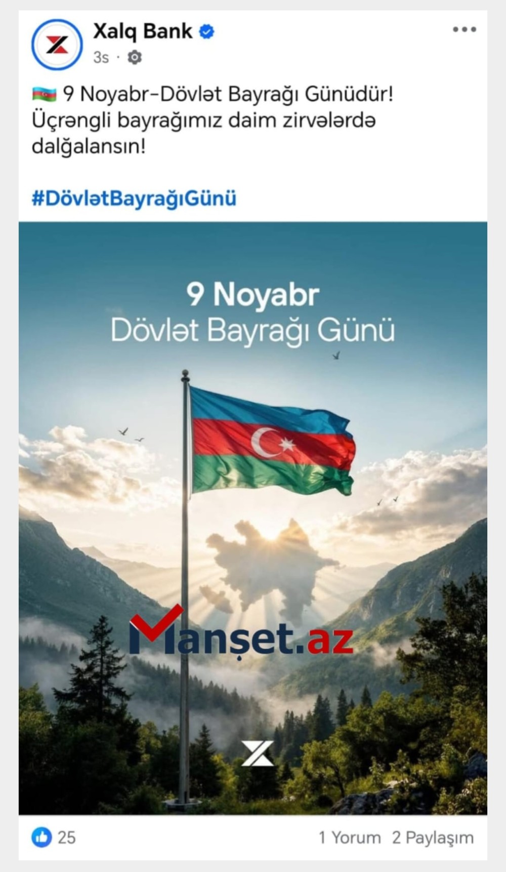 450 min manatlıq Xalq Bank Azərbaycan bayrağını tanımır?- BİABIRÇILIQ / FOTO