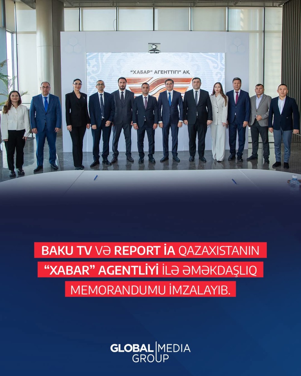 Global Media Group-a daxil olan media qurumları “Xabar” agentliyi ilə əməkdaşlıq memorandumu imzaladı