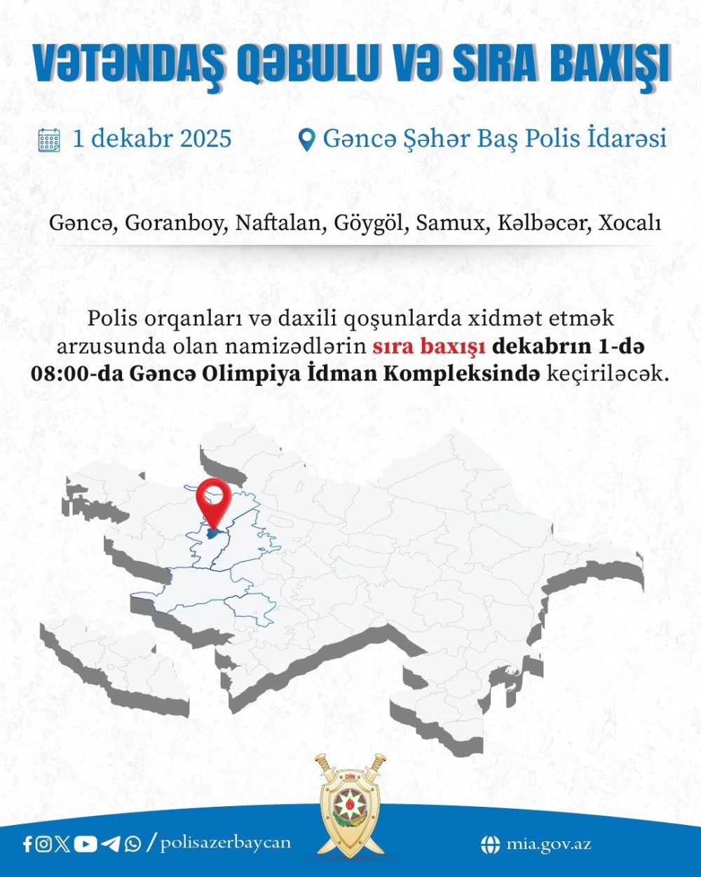 Vilayət Eyvazov Gəncədə vətəndaş qəbulu vəsıra baxışı keçirəcək - FOTO