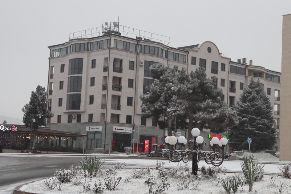 Xankəndiyə ilk qar yağdı -FOTOLAR