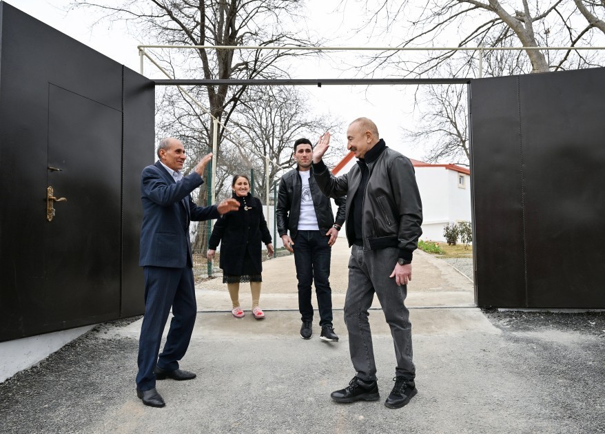 Prezident Çıldıran kəndindəki işlərlə tanış oldu -FOTO