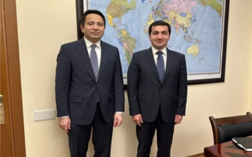 Hikmət Hacıyev Qazaxıstan səfiri ilə görüşdü -FOTO